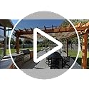 Patio 3'W x 16'L Waterproof Pergola Shade Cover Retractable Canopy Replacement, Outdoor Pergolas Fabric Covers for Patio, ...