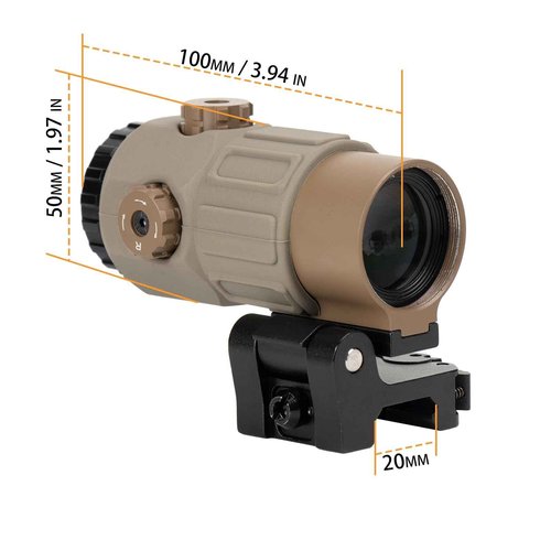 Bravary G33 G43 G45 Riflescope Magnifier - 3X & 5X Magnification for Enhanced Accuracy and Targeting