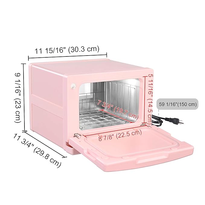 BYOOTIQUE Spa Hot Towel Warmer Nail Salon,8L Small Pink Barber Towel Steamer Machine for Face,Professional Fast Heating Cabinet for Facial Massage Therapy Estheticians,Pink