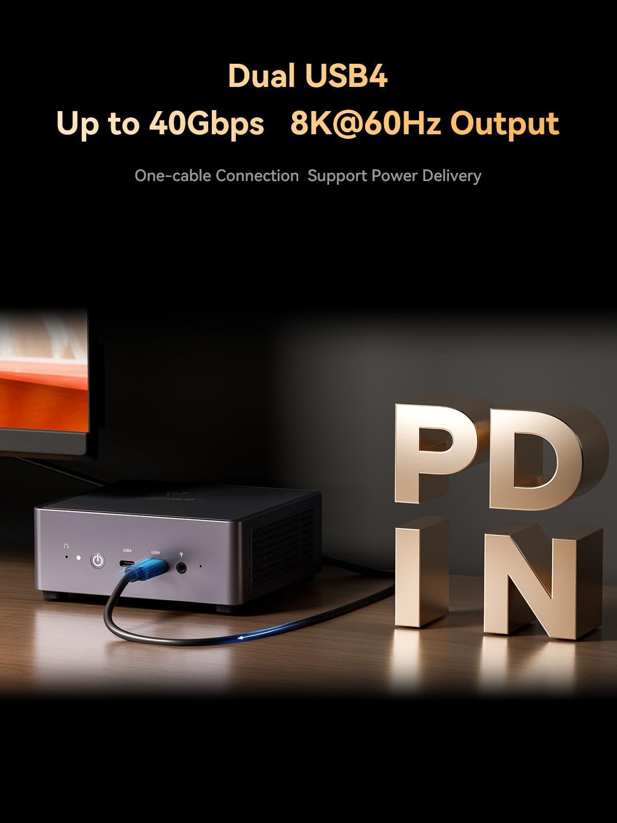 Minisforum Venus Series Um790 Pro Mini Pc Amd Ryzen 9 7940Hs(8C/16T, Up To 5.2Ghz) 32Gb Ddr5 1Tb Pcie4.0 Ssd Micro Pc, 2Xusb4(Dp