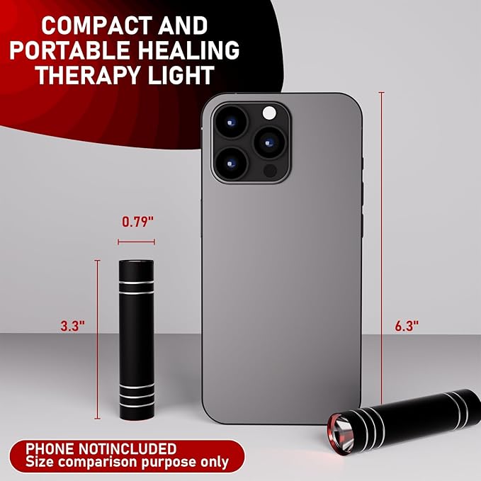 Infrared Red Light Therapy Device for Joint and Muscle, Portable Red Light Therapy Torch, Near Infrared Light for Body, Face, Neck, Back,Knee, 660nm 850nm LED Light Therapy Wand