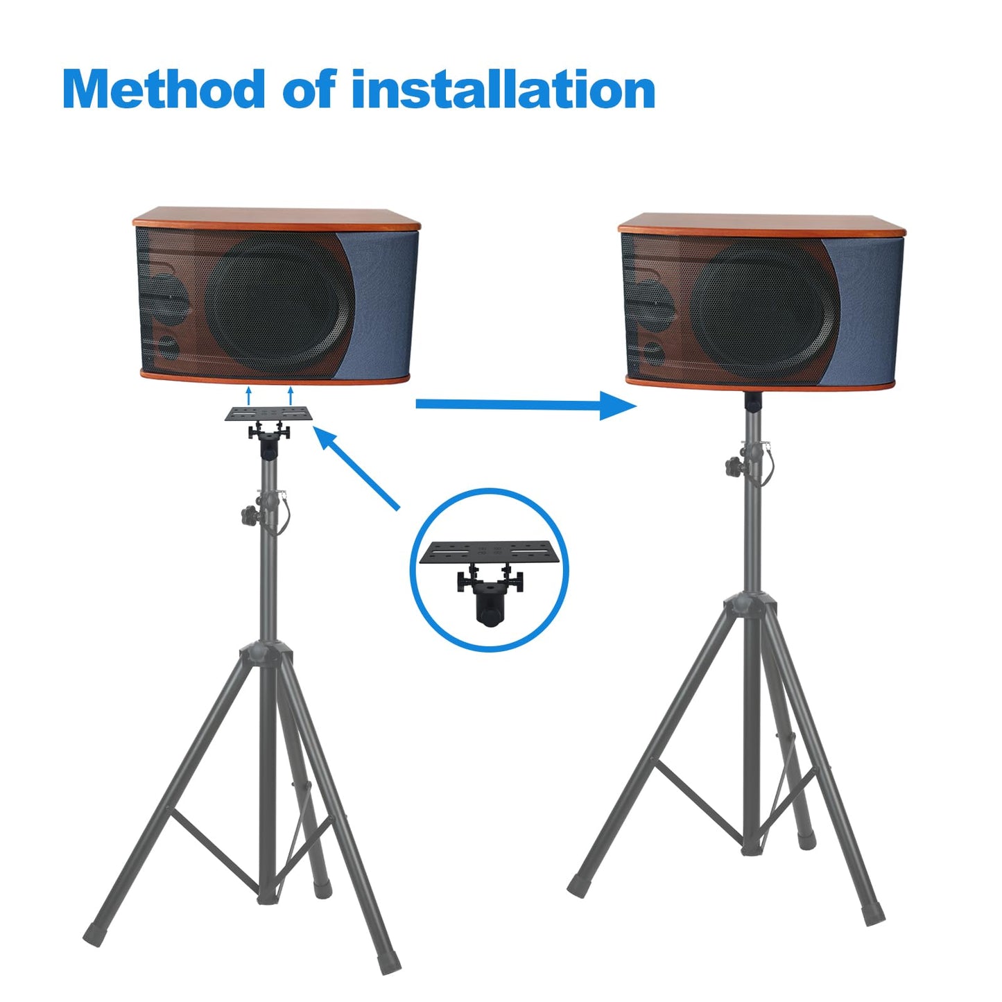 Howonder Speaker Stand Adapter, Adjustable All Metal 35Mm Speaker Adapter Top Cap,Suitable For Stage And Event Setup,Hold Up To