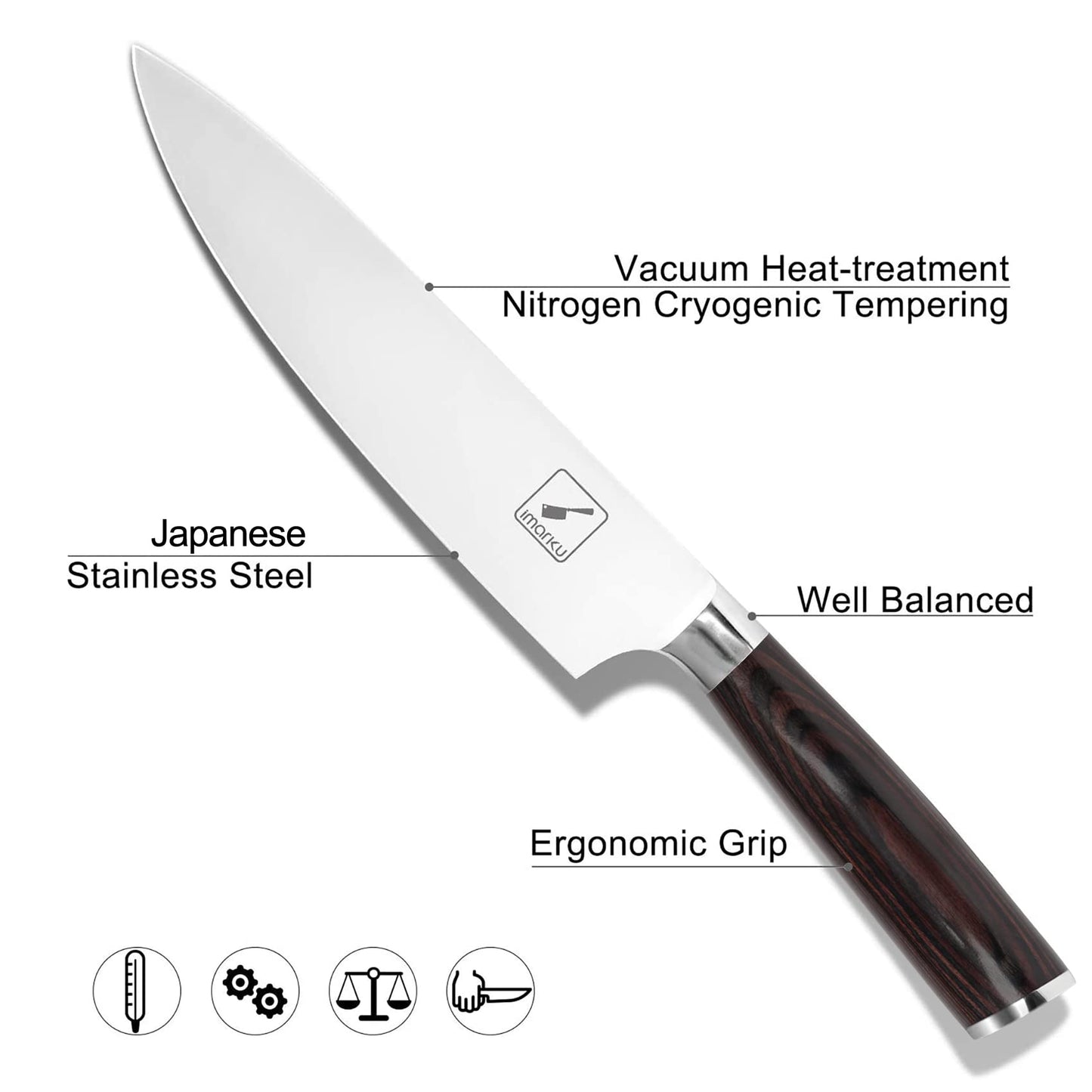 imarku Chef Knife - 8 Inch Home Essentials Sharp Kitchen knife HC Steel Japanese Knife Paring knife, Birthday Gifts for Women/Men, Gifts for Mom/Dad, Kitchen Gadgets with Premium Gift Box