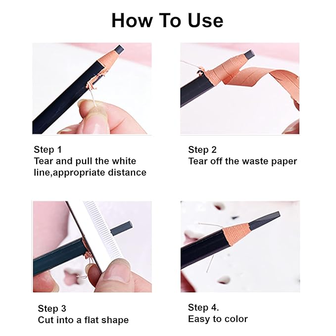 AWCCXMYM 12 Pcs Black Eyebrow Pencils for Women with Sharpener Waterproof and Sweat-Proof Eyebrow Pen Long-Lasting Eyeliner Pencil Create a Natural Eye Brow Makeup