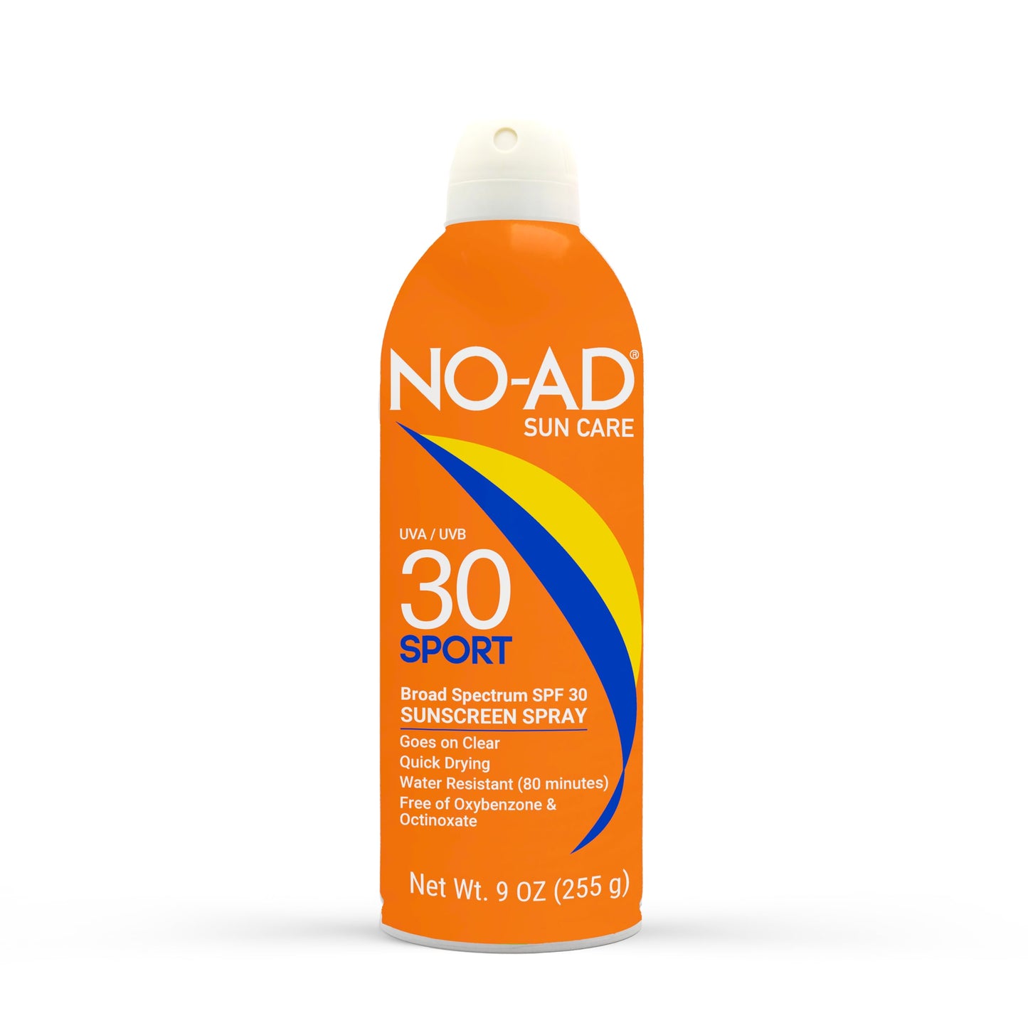 NO-AD SPORT SPF 30 Sport Sunscreen Spray | Non-Greasy, Waterproof and Non toxic Sunscreen | Body Sunscreen | Suitable for All Sk