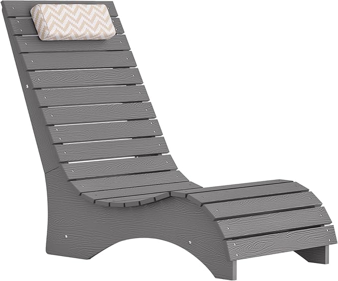 Homenjoy HDPS Pool Lounge Chairs, Use in Pools Lounge Chairs up to 10-Inches of Water, Chaise Chairs with Headrest, Lounge Chair Outdoor, Fade-Resistant Pool Lounger for Deck