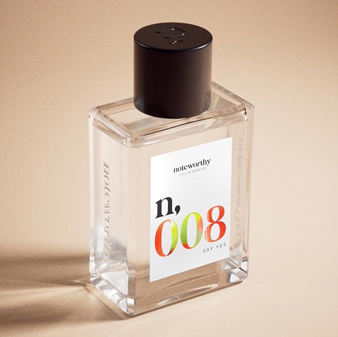 Noteworthy n,008 Say Yes Eau De Parfum – Pear, Gardenia, Sandalwood | Sophisticated, Warm Fragrance for Any Occasion | Long-lasting Unisex Perfume for Women & Men (100ml)