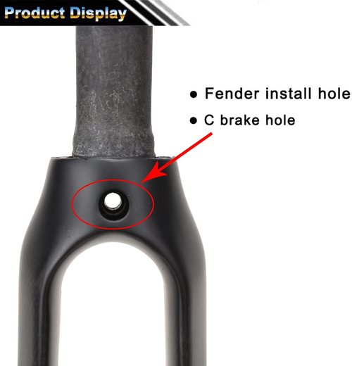 BUCKLOS 28.6mm 700C Full Carbon Fiber Road Bike Rigid Fork, C-Type Clamp Brake, 1-1/8 Threadless Straight Tube Superlight 3K T800 Bicycle Front Fork