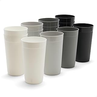 Betta 20oz Everyday Tumbler - Slate Set, 12 Count, PP Drinking Glasses, BPA-Free, Shatterproof, Microwave Safe and Top Rac...