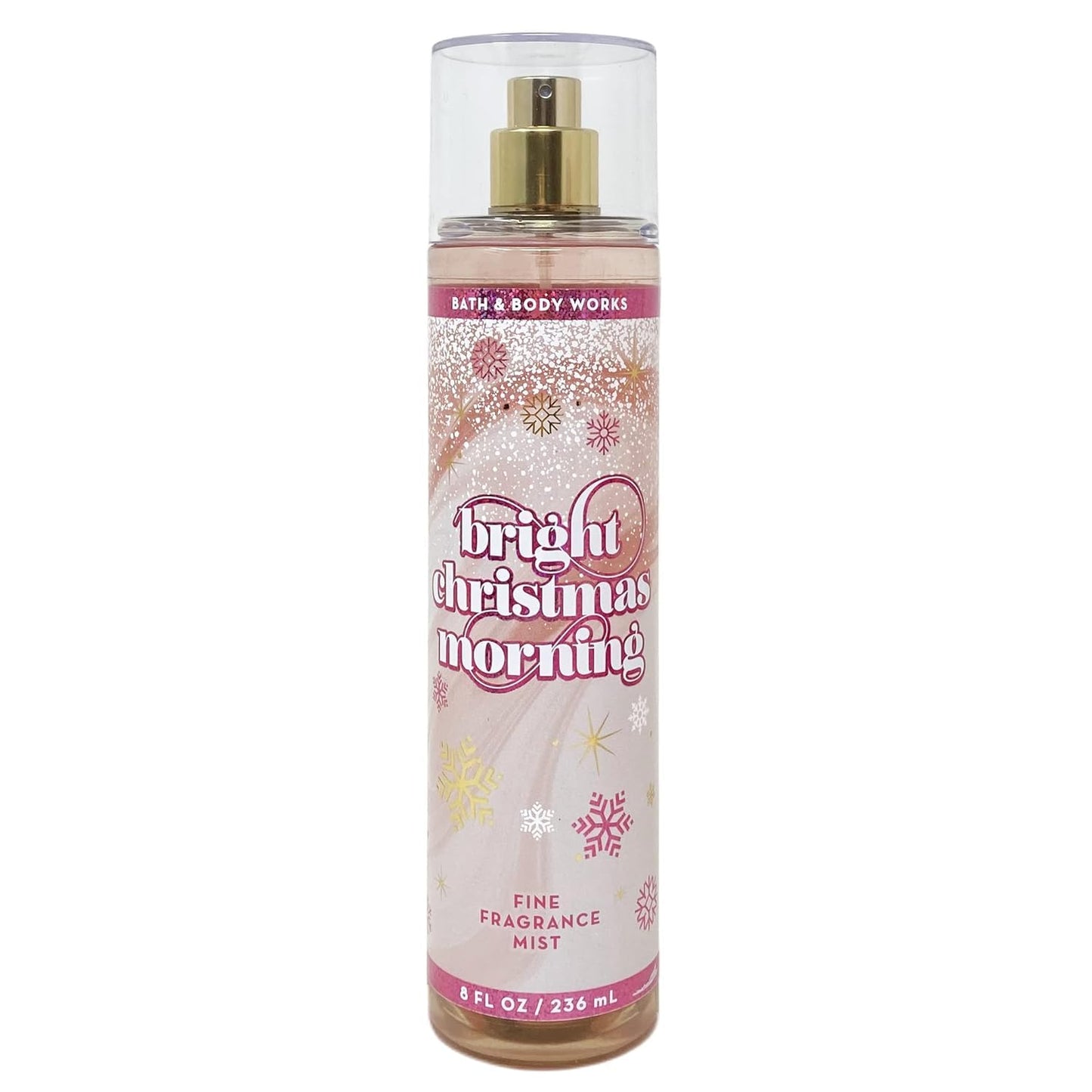 Bath & Body Works Fine Fragrance Body Spray Mist 8 fl oz / 236 mL (Bright Christmas Morning) Packaging Design Varies