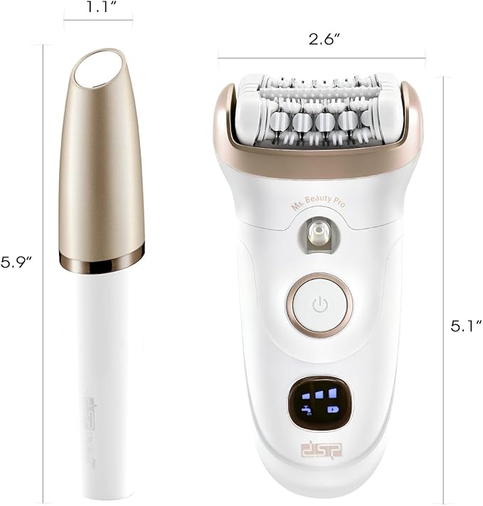 DSP 4-in-1 Beauty Set for Women: Epilator, Hair Removal Device, Electric Shaver & Trimmer, Waterproof with Fast Charging, Includes Accessories – Perfect Home Hair Device