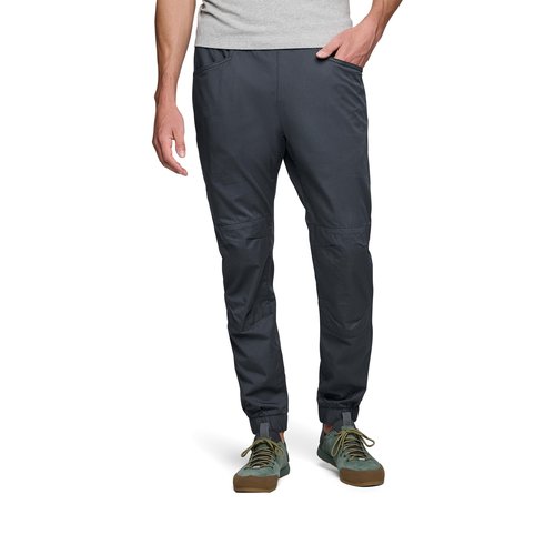 BLACK DIAMOND Men’s Notion Pants | Stretch Organic Cotton | Reinforced Knees | Comfortable Rock Climbing & Everyday Performance Pants | Charcoal | Medium