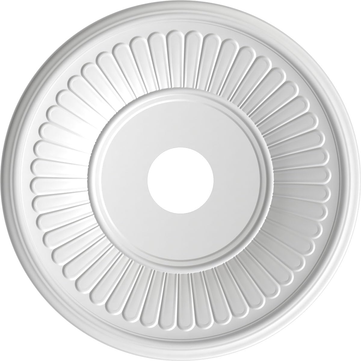 Ekena Millwork Cmp19Bedvg Berkshire Thermoformed Pvc Ceiling Medallion (Fits Canopies Up To 8 3/8), 19Od X 3 1/2Id X 1P, Univers