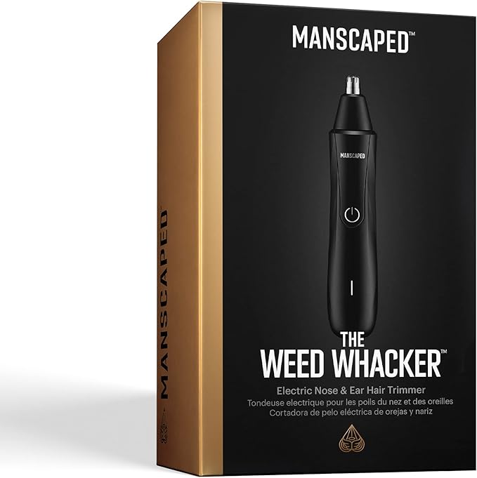 MANSCAPED® The Weed Whacker® Nose and Ear Hair Trimmer – 9,000 RPM Precision Tool with Rechargeable Battery, Wet/Dry, Easy to Clean, Stainless Steel Replaceable Blade