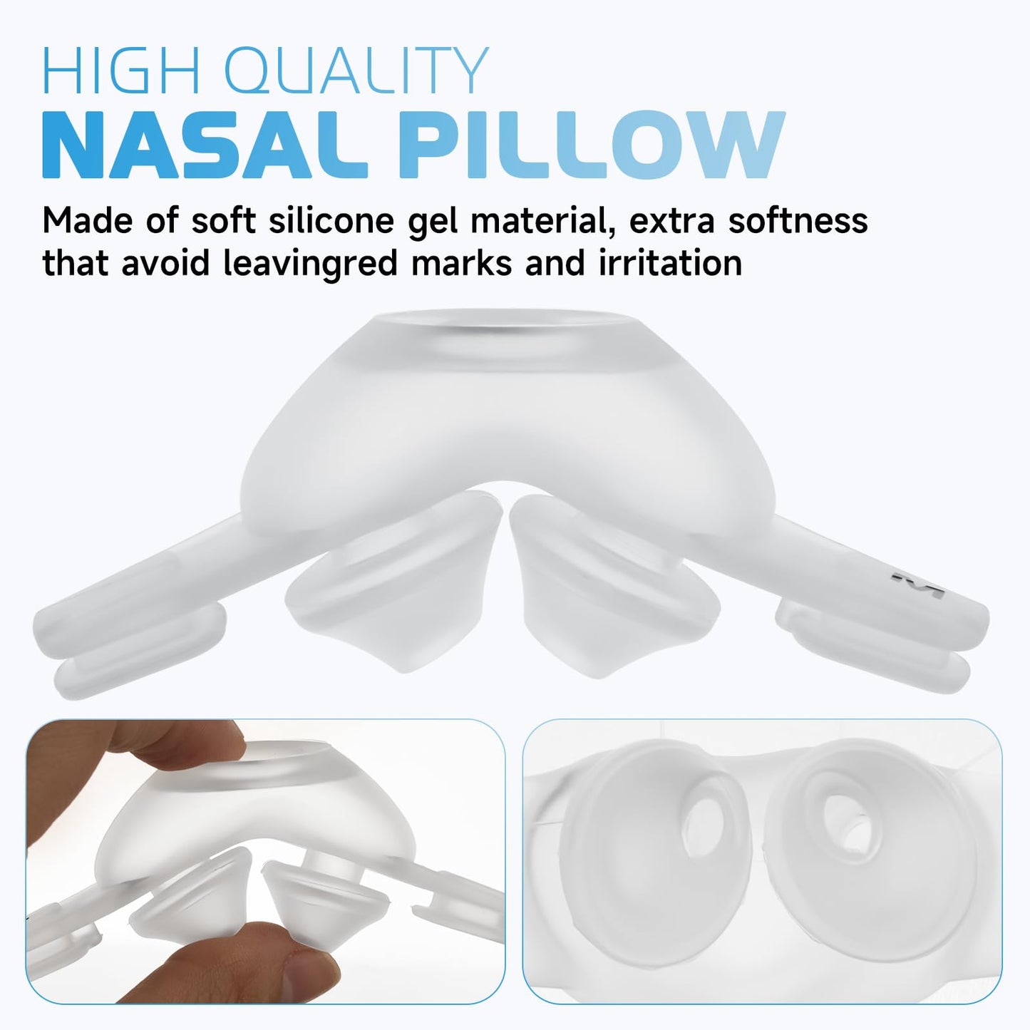 CPAP Nasal Pillow Cushion Replacement for ResMed Swift FX Nasal Mask Nose Pillow, Soft Gel Silicone Dual-Wall Nose Pillow Cushion - Medium