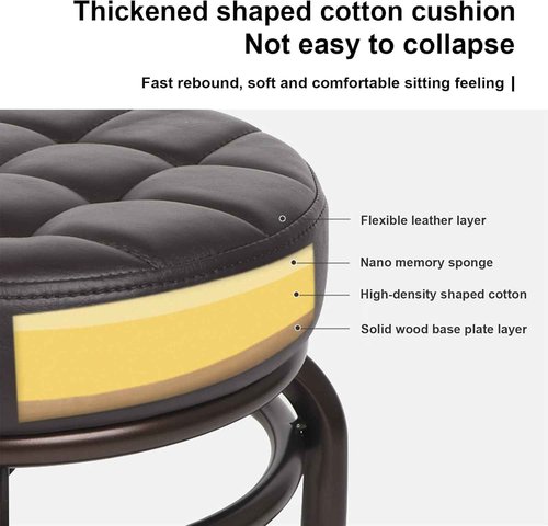 Elitzia Pedicure Foot Stool Beauty Salon SPA Foot Bath Footstool Two Color Optional Thick Support Seat Quality Wheels ET28500(Dark Brown)