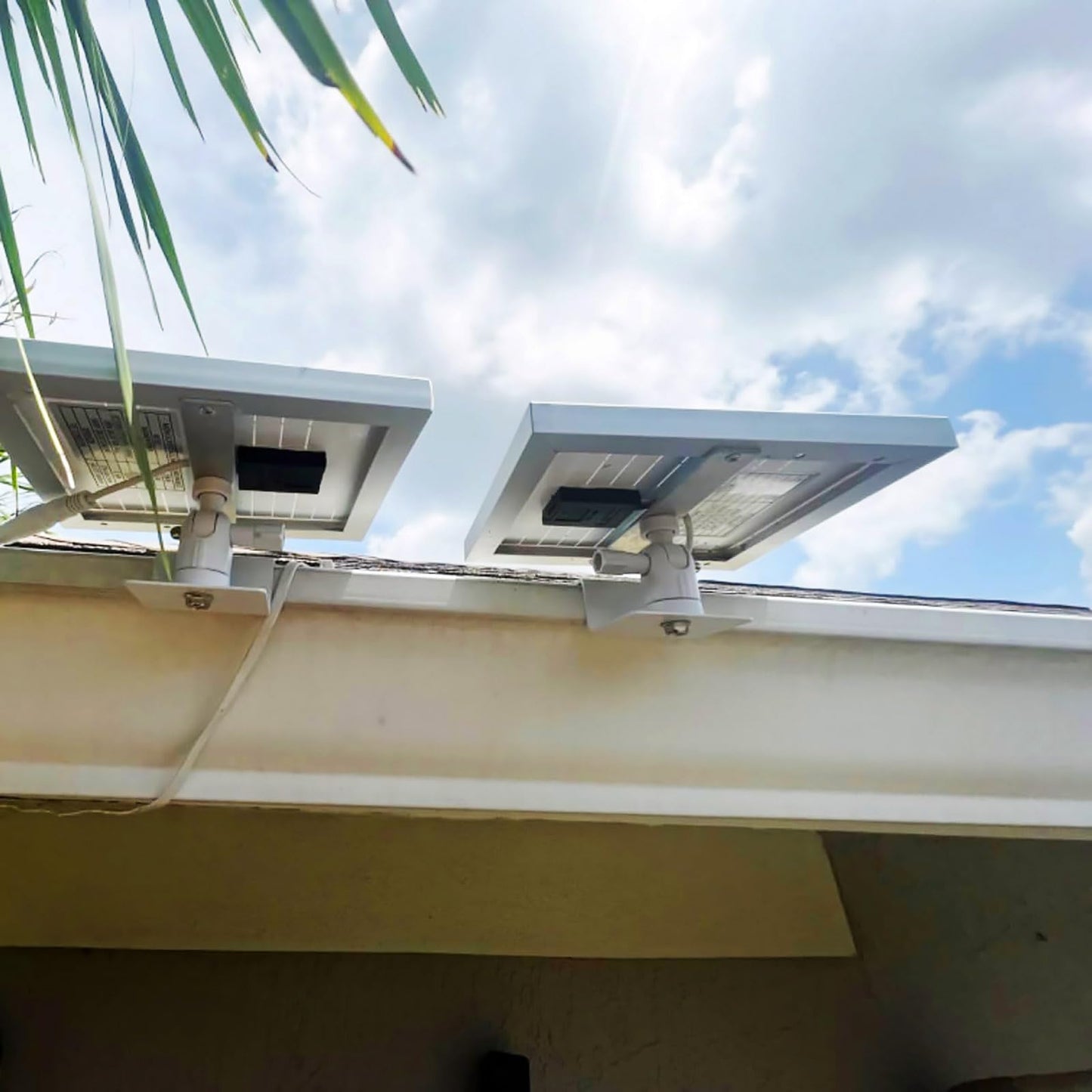 Gutter Mount For Outdoor Security Camera, Solar Panel Adjustable 1/4 Screw Compatible With Arlo, Blink, Wyze, Eufy Etc,. Weathe