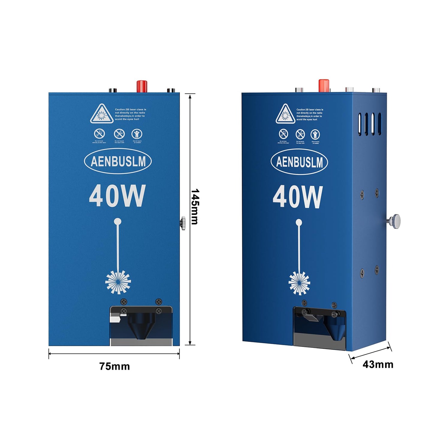 AENBUSLM 40W Laser Module,Built-in Air Assist,5.5W(5500mW) Output Power,Built-in FAC,Compressed Spot CNC Carving DIY Laser Master for Laser Cutter Laser Engraver Machine,Class 4