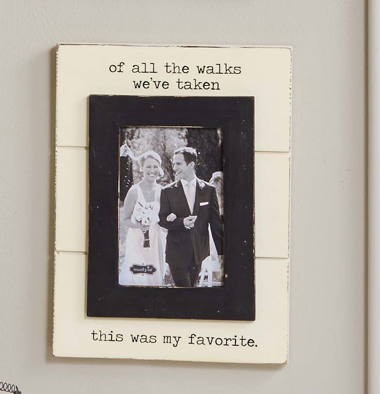 Mud Pie of All The Walks Wedding Picture Frame, 5 X 7