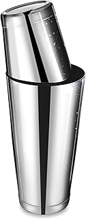 Boston Cocktail Shaker, Drink Mixing Set (18oz & 28oz) Weighted Stainless Steel Shaker Tins, Cocktail & Martini Mixed Drin...