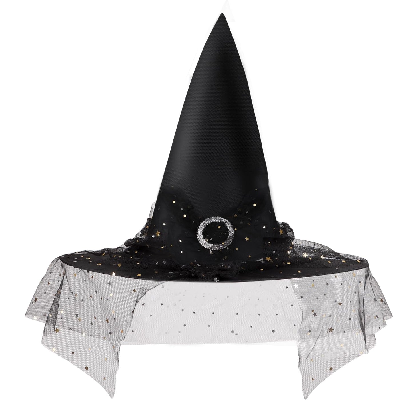 LOKIPA Witch Hat, Black Witches Hats for Women Novelty Cosplay Accessories for Halloween Costume Party