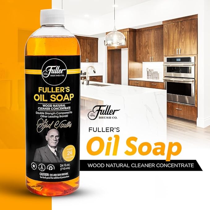 Fuller’s Oil Soap Wood Natural Cleaner – Double Strength – 24 Oz Wood & Multipurpose Natural Cleaner for Home & Commercial Use - (Pack of 1)