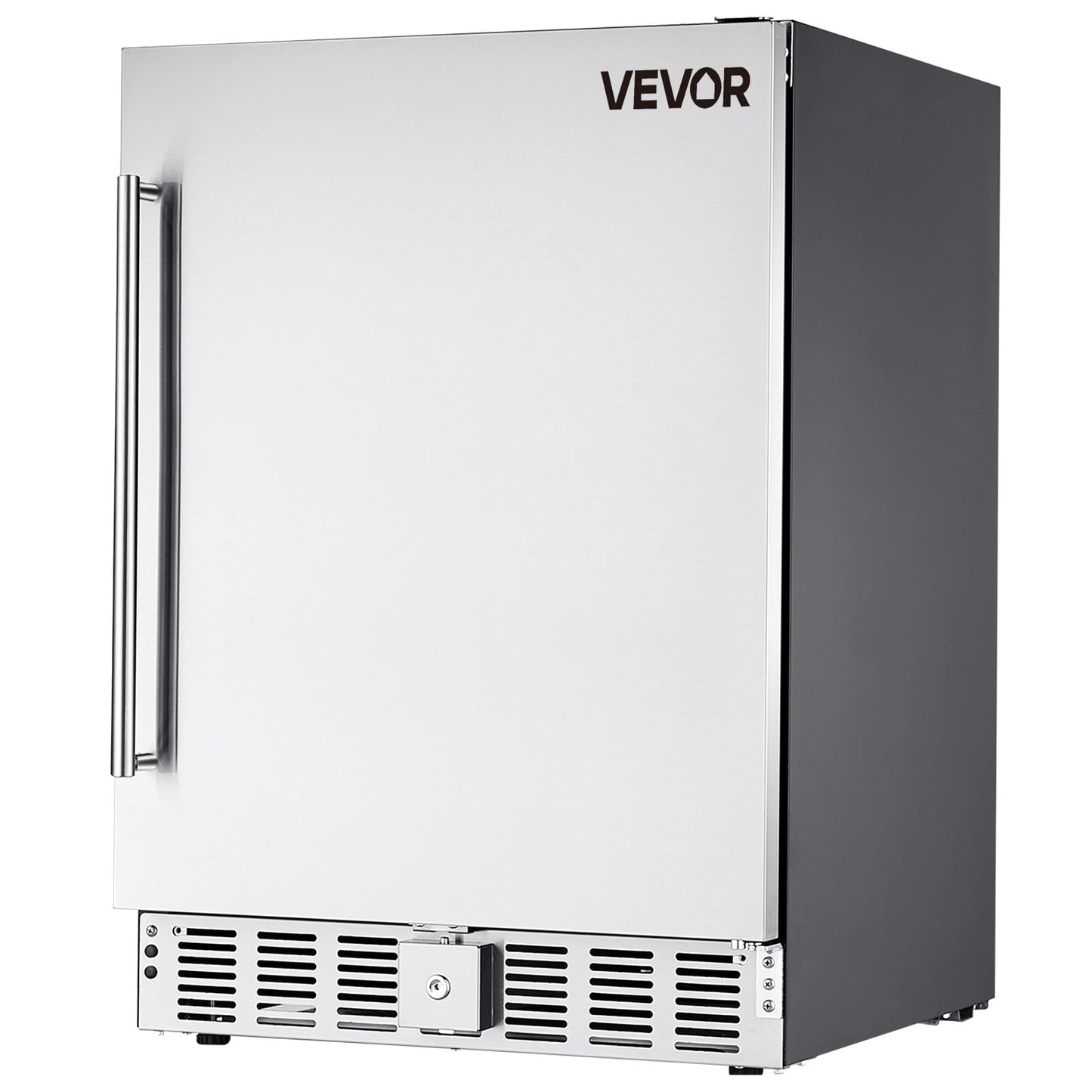 VEVOR 24-Inch Outdoor Beverage Refrigerator, 150 QT Built-in Drink Fridge, 0.56 kWh/Day Energy-Efficient Cooler with 304 Stainless Steel Door, Holds 180 Cans for Outdoor Kitchen, Home Bar, Patio