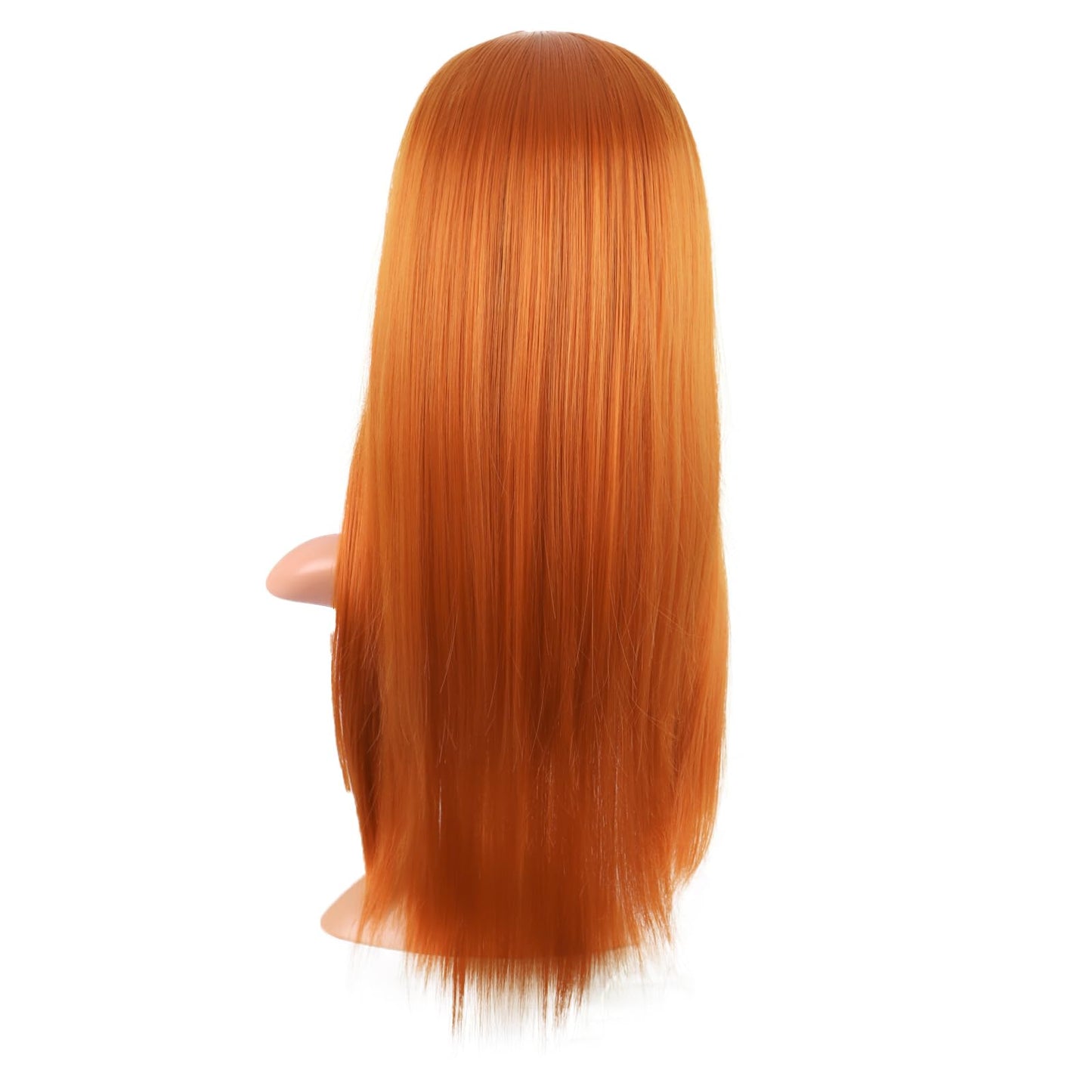 MapofBeauty 24 Inch/60 cm Long Straight Synthetic Hair Heat Resistant Party Cosplay Wig (Light Orange)