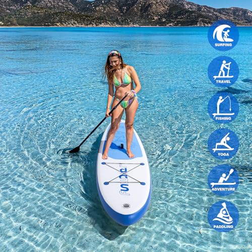 FunWater Inflatable Ultra-Light Stand Up Paddle Board for All Skill Levels with Premium SUP Paddleboard Accessories,Non-Sl...