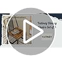 YATINEY Dining Chairs Set of 4, Wooden Kitchen Chairs, Farmhouse Dining Chairs with Back Support, for Living Room, Kitche...