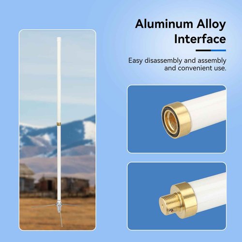 Retevis GMRS Base Antenna,7.2dBi High Gain 462-467MHz,Fiberglass UHF GMRS Repeater Antenna,Compatible with Retevis RT97 BTECH Midland Motorola KG-935G Wouxun GMRS Radios Repeater Base Station(1 Pack)