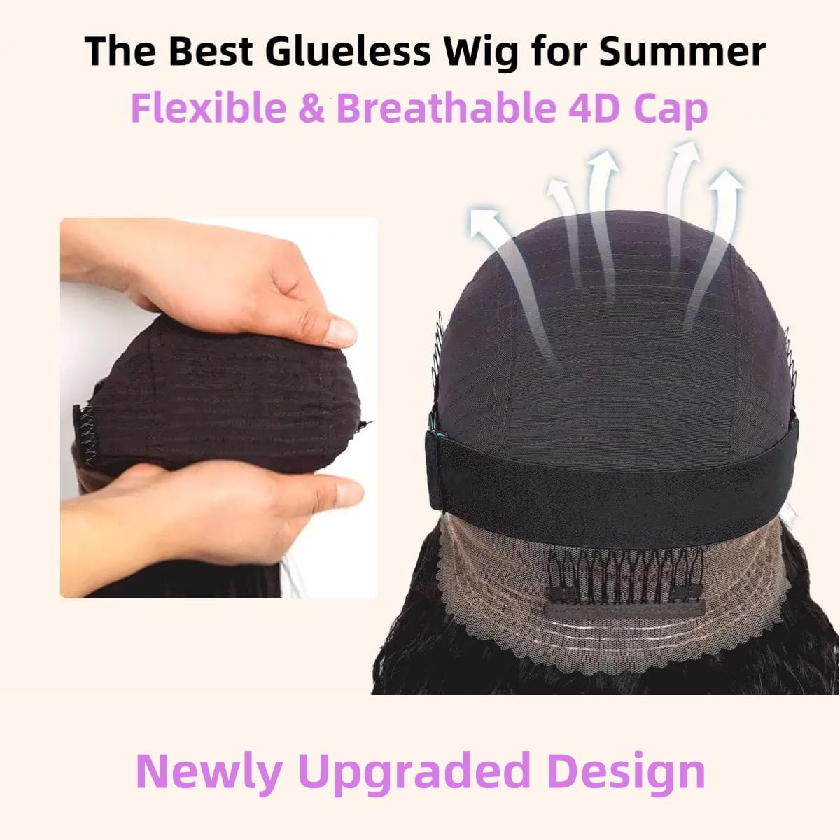 snv Game Changer 360 Glueless Wigs Invisible Drawstring Snug Fit Full HD Lace Wigs Human Hair Pre Plucked Pre Cut Bleached Tiny