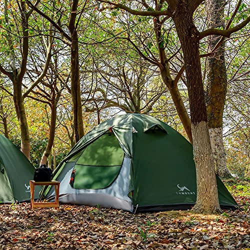 MC TOMOUNT Backpacking Tent 1-2 Person Waterproof Lightweight Double Layer Free-Standing Aluminum Pole for Outdoor Camping...