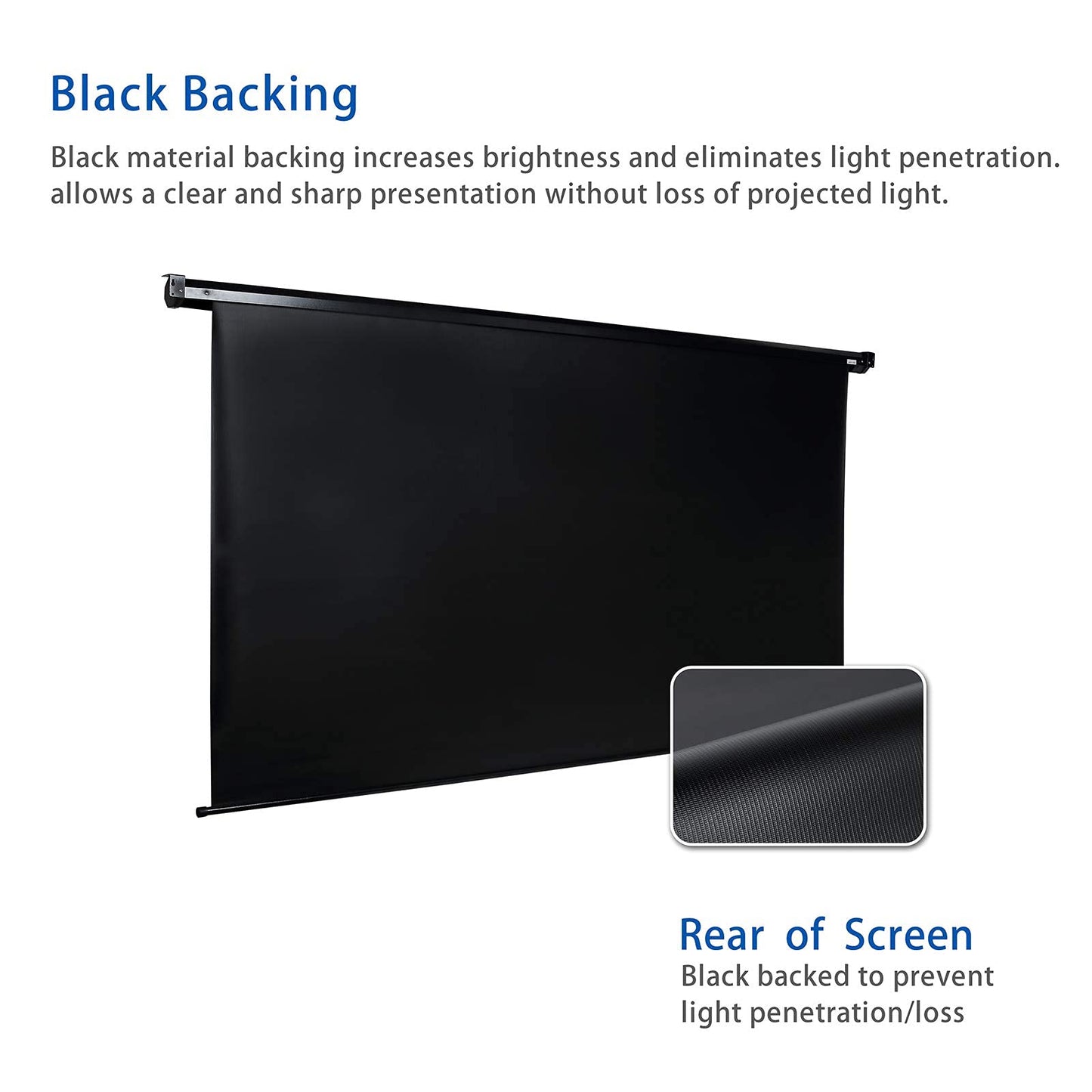 Kayle 120" Motorized Projector Screen Electric Diagonal Automatic Projection 4:3 HD Movies Screen for Home Theater Presentation Education Outdoor Indoor W/Remote Control and Wall/Ceiling Mount (Black)
