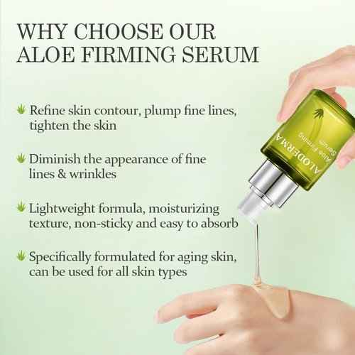 Aloderma Signature Aloe Firming & Rejuvenating Set - 5 Pieces - Gel, Cleanser, Toner, Serum, Cream