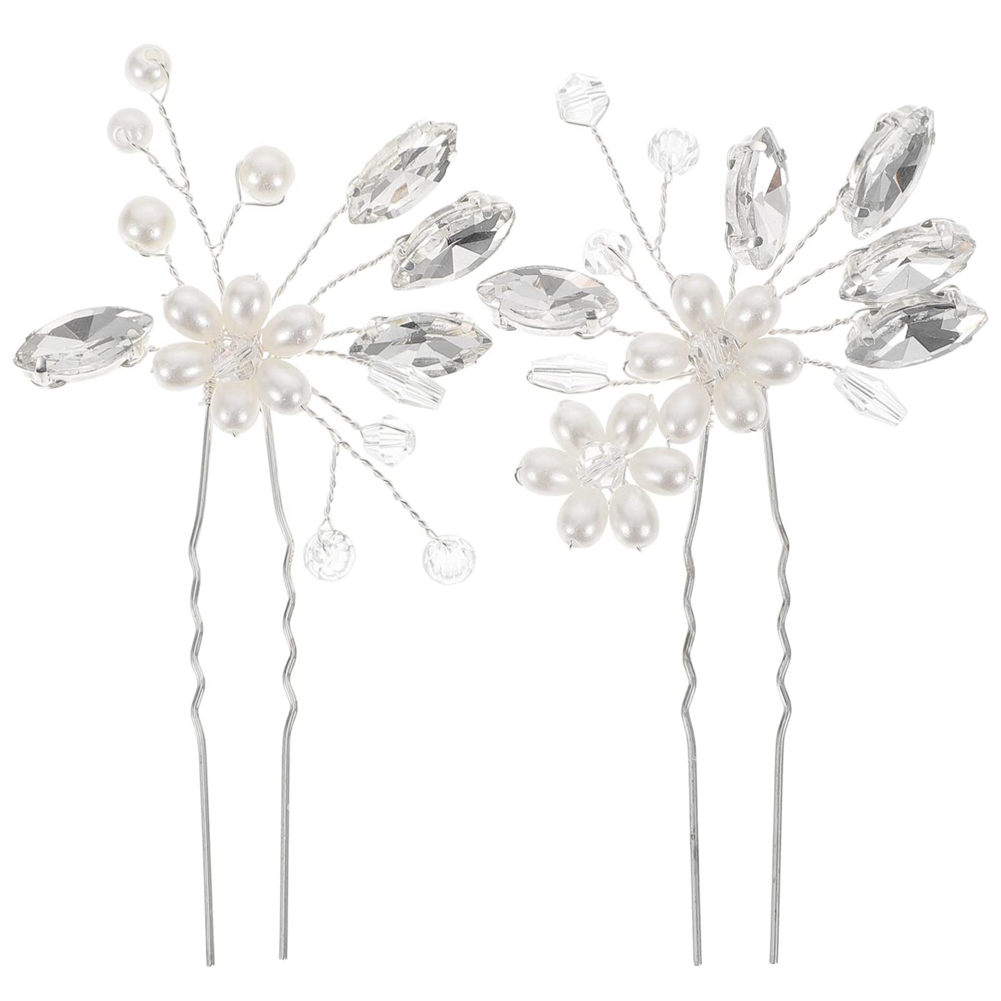 KALLORY Bridal Hair Pins Bridesmaid Hair Clip Bridal Barrette Wedding Hair Pins Wedding Hair Accessories Rhinestone Hair Accesso
