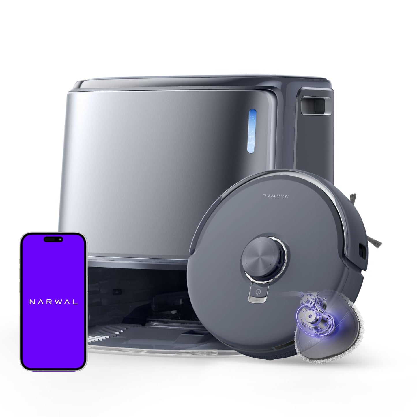 NARWAL Freo Z10 Ultra Robot Vacuum and Mop Combo, Dual RGB Cameras and Chips, AI Avoidance, 8N Corner to Edge Deep Cleaning, Dry