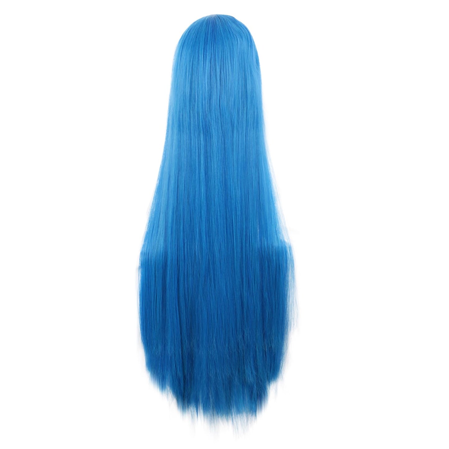 MapofBeauty 40 Inch/100 cm Anime Costume Long Straight Cosplay Party Synthetic Wig (Mixed Vivid Blue)
