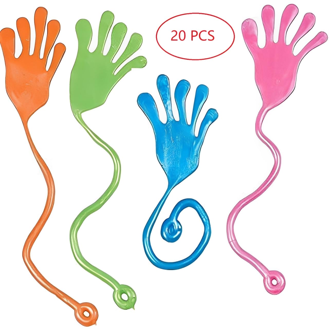 Tuko 20PCS Sticky Hands, Sticky Finger, Kids' Party Favor Sets, Fun Toys, Party Favors, Wacky Fun Stretchy Sticky Hands, Party Favors, Birthday Parties, Toys for Sensory Kids,20PCS