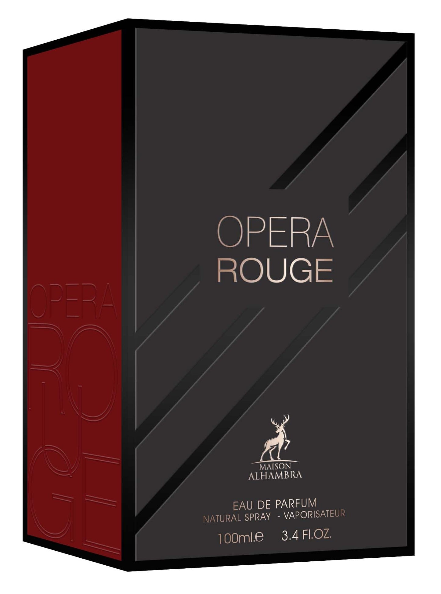 Maison Alhambra Opera Rouge Eau De Parfum Spray - 100ml (3.4 oz), Playful Blend of Fruity, Floral & Creamy Warmth, Long-Lasting