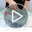 HEY FOLY 15qt White Medicine Organizer Storage Box with Tray, Plastic First Aid Box Empty, Thickened Medicine Container Ch...