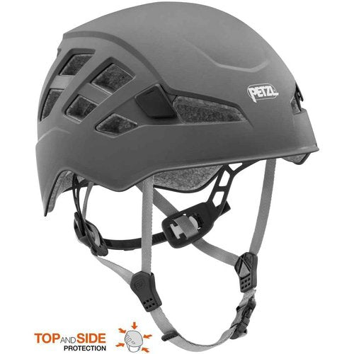 Petzl BOREO Men's Helmet - Durable Rock Climbing Helmet with Enhanced Head Protection - Grey - S/M