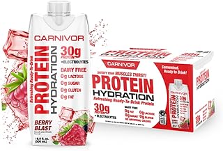 MuscleMeds Carnivor Protein Hydration RTD, Ready to Drink, Lactose Free, Sugar Free, 30g Isolate Protein, Halal Certified,...