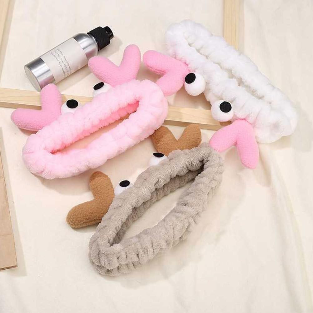 Beaupretty 2 Pieces Spa Headband Face Wash Headband Cute Cartoon Crab Headband Elastic Hair Band Women Girls Makeup Hairbands(Kh