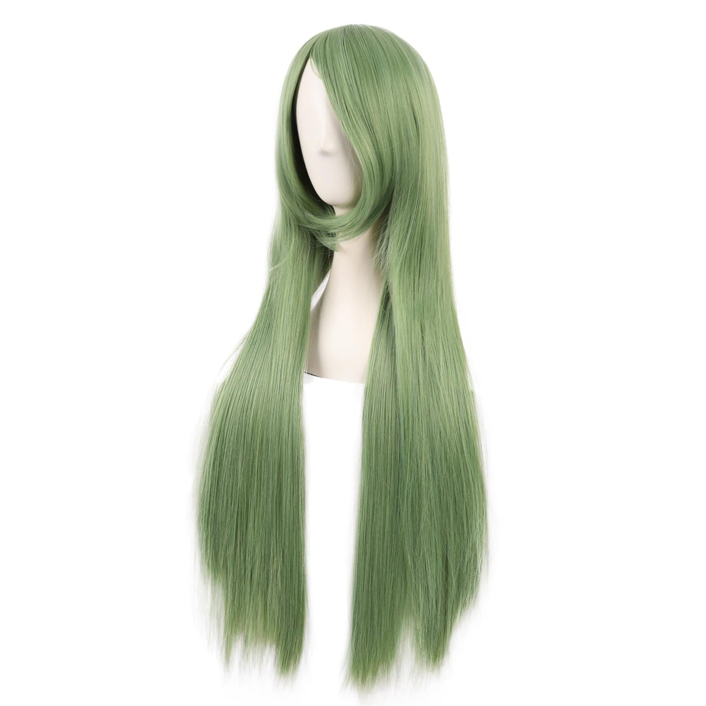 MapofBeauty 32 Inch/80 cm Long Straight Anime Costume Cosplay Wig Party Wig (Mixed Green)
