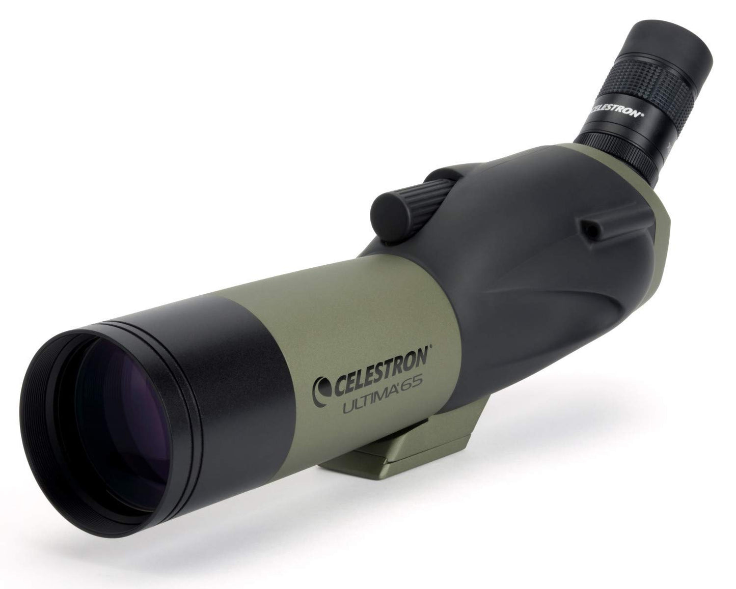 Celestron – Ultima 65 Angled Spotting Scope – 18 to 55x65mm Zoom Eyepiece – Multi-Coated Optics for Bird Watching, Scenery and Hunting – Waterproof and Fogproof – Includes Soft Carrying Case