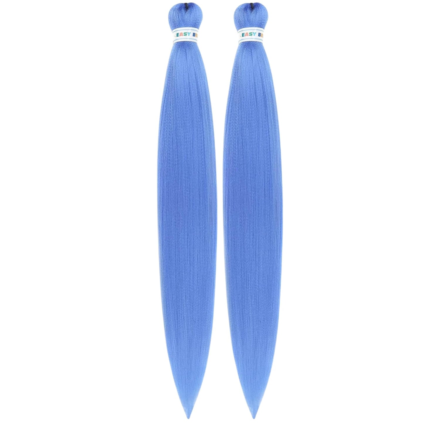 Sky Blue Braiding Hair Pre stretched 30 Inch Braiding Hair Pre stretched Braid Hair