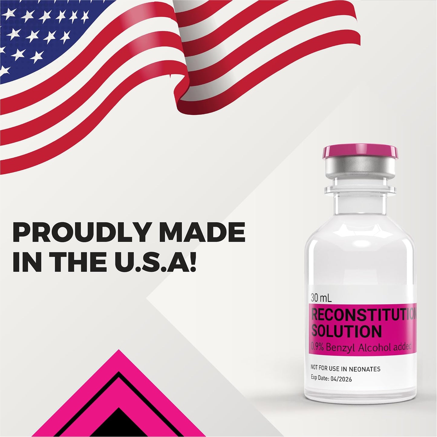 Clear Plastic Sample Bottles, 30 mL, Made in USA, 2 Pack