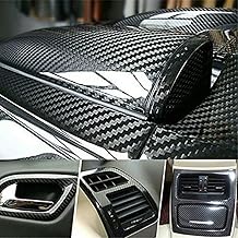 Auto Accessories 5D Glossy Carbon Fiber Wrap Vinyl Film Car Interior Wrap Stickers, Car DIY Interior Exterior (12 * 60inc...