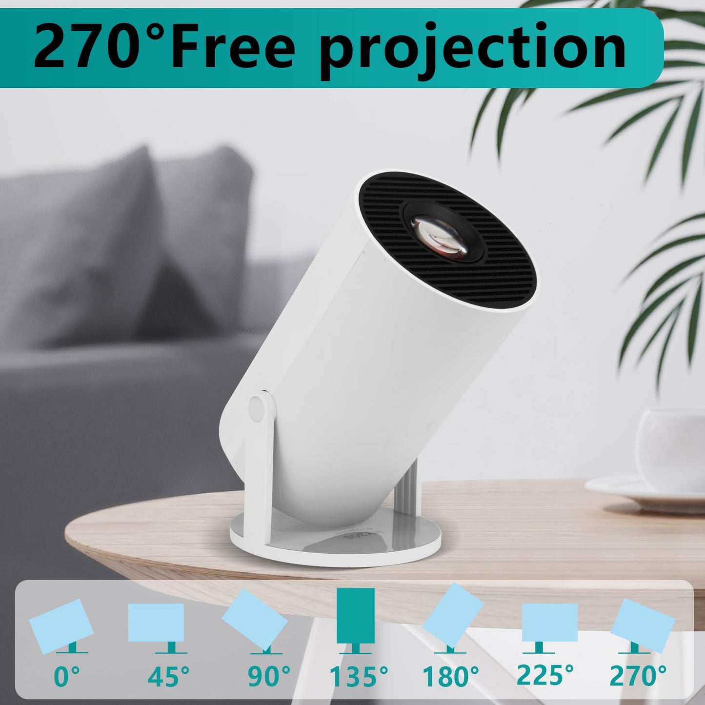 Yatien Mini Projector Portable Projector Movie Home Cinema Bedroom Student Dorm Projector Watch Soccer Competition Basketball Ma